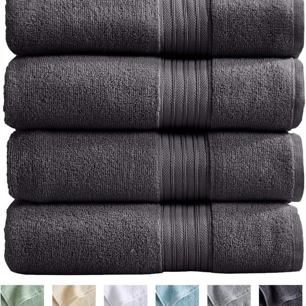 100% Cotton 4-Pack Bath Towel Set by Great Bay Home Shopping Exclusives