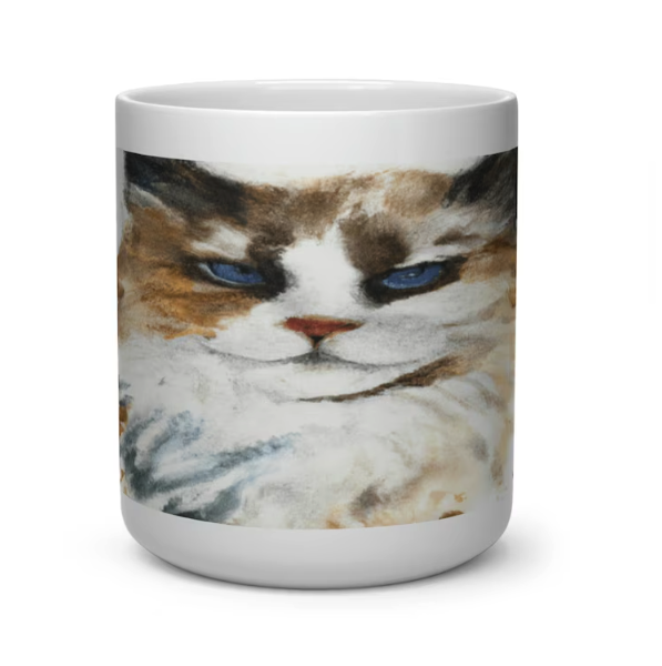 Adorable Cat Heart Shape Mug