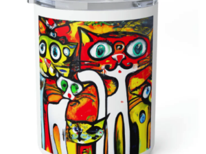 The Abstract Cat Crew Insulated Coffee Mug