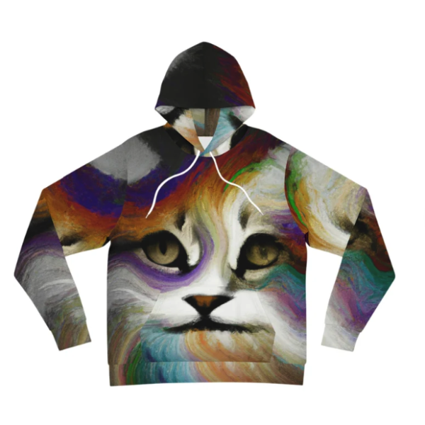 Warm and Cool Abstract Cat Hoodie