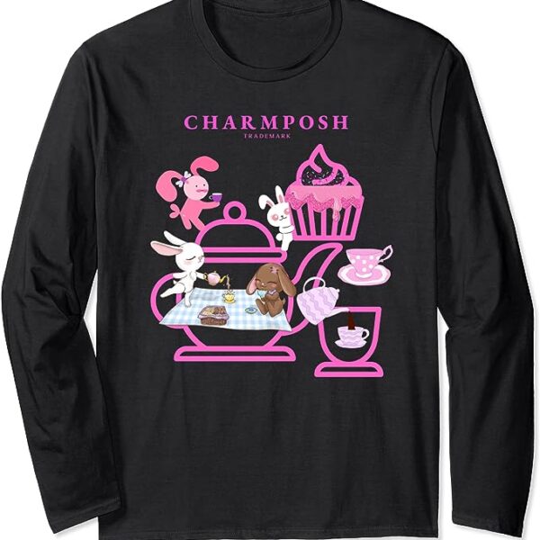 CHARMPOSH Afternoon Tea Party Celebration Long Sleeve T-Shirt