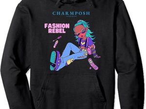 CHARMPOSH Fashion Rebel Girl Design Pullover Hoodie