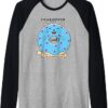 CHARMPOSH Fun Blue Donut Sweet Cat Face Harajuku Pop Art Raglan Baseball Tee5