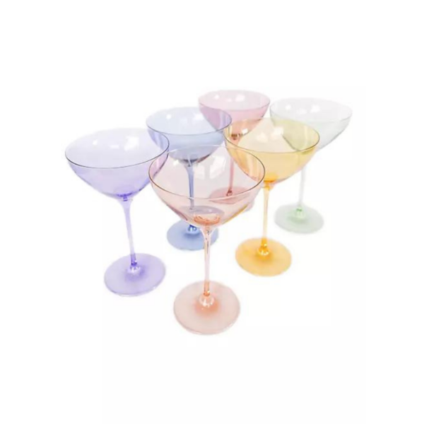 Estelle Colored 6-Piece Martini Glass Set ShoppingExclusives.com (