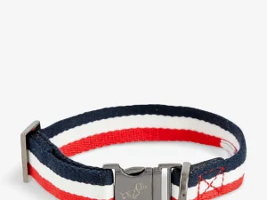 Moncler x Poldo Dog Couture striped woven pet collar SE