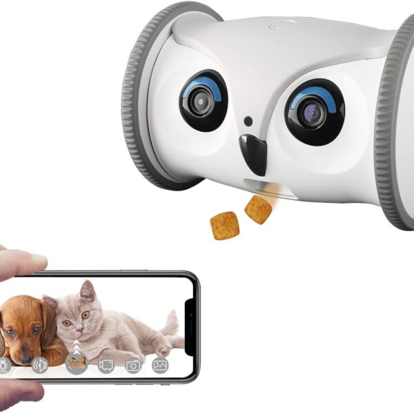 SKYMEE Owl Robot- Mobile Full HD Pet Camera with Treat Dispense ShoppingExclusives.com