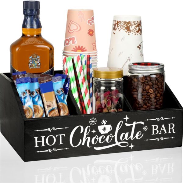 Black and White Christmas Hot Cocoa Bar Station ShoppingExclusives.com