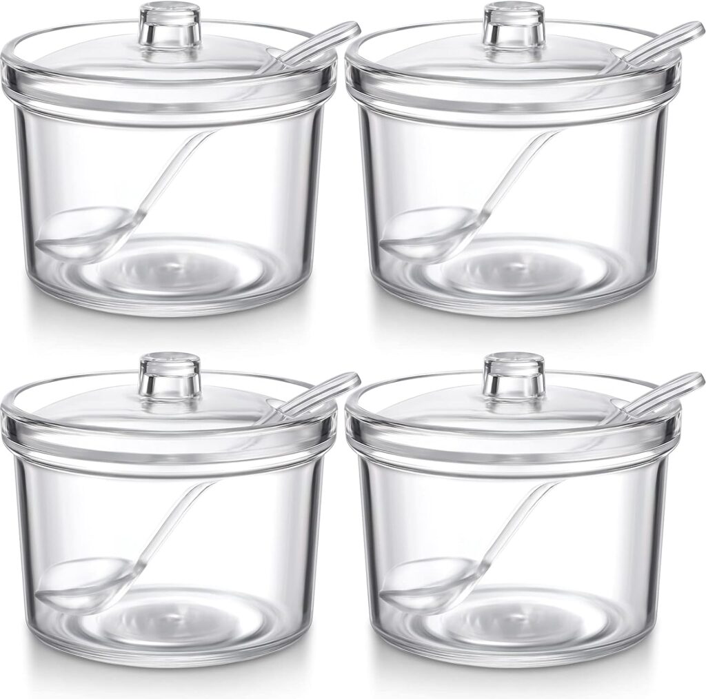 Clear 4 Pieces Sugar Bowl Set by Patelai ECoffeeFinder.com