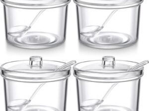 Clear 4 Pieces Sugar Bowl by Patelai ShoppingExclusives.com