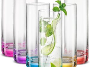 JoyJolt Hue Highball Glasses