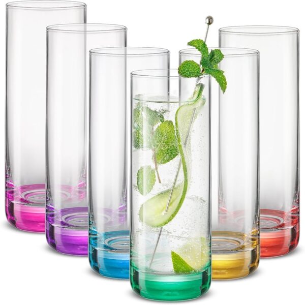 JoyJolt Hue Highball Glasses