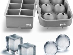 glacio Large Silicone Ice Cube Mold Combo