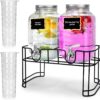 1 Gallon Glass Drink Dispensers For Parties 2PACK.Beverage Dispenser1