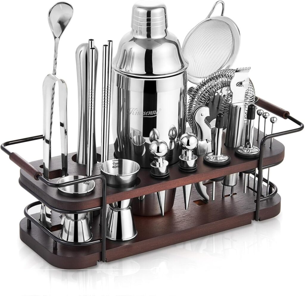 The Ultimate Super Bowl Entertainment Shopping Guide @ ShoppingExclusives.com KITESSENSU Cocktail Shaker Set Bartender Kit with Stand