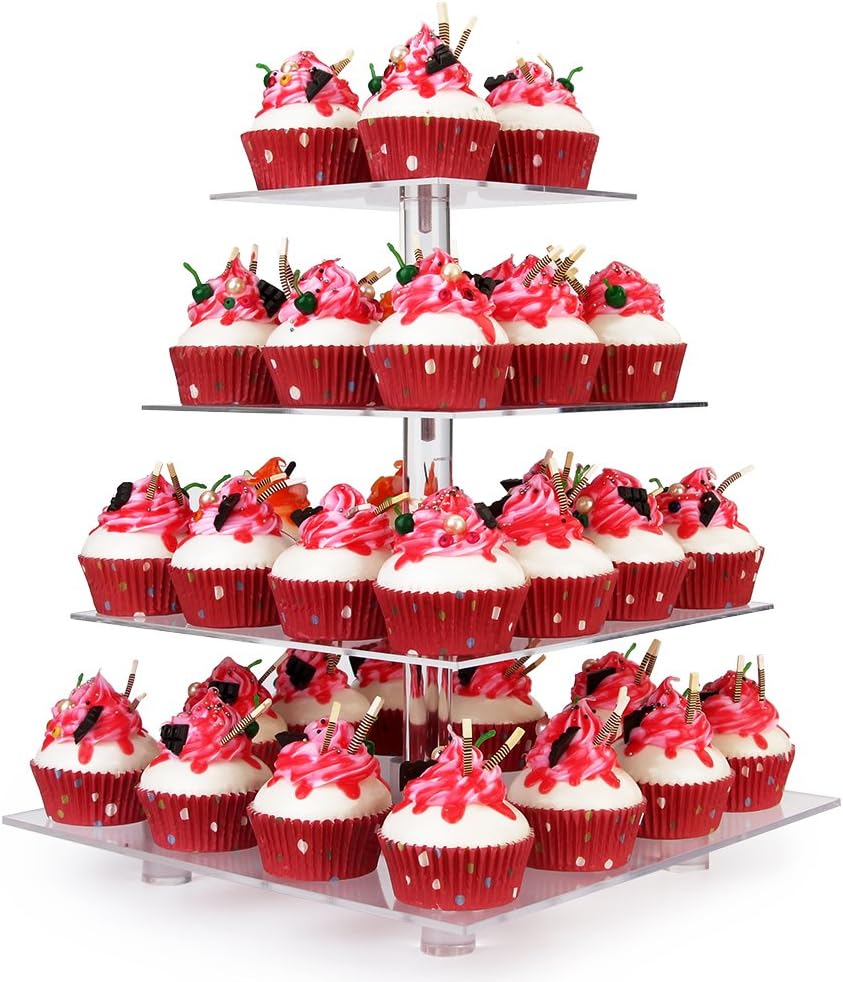 The Ultimate Super Bowl Entertainment Shopping Guide @ ShoppingExclusives.com YestBuy Cupcake Stand, 4 Tier Acrylic Cupcake Tower Stand,