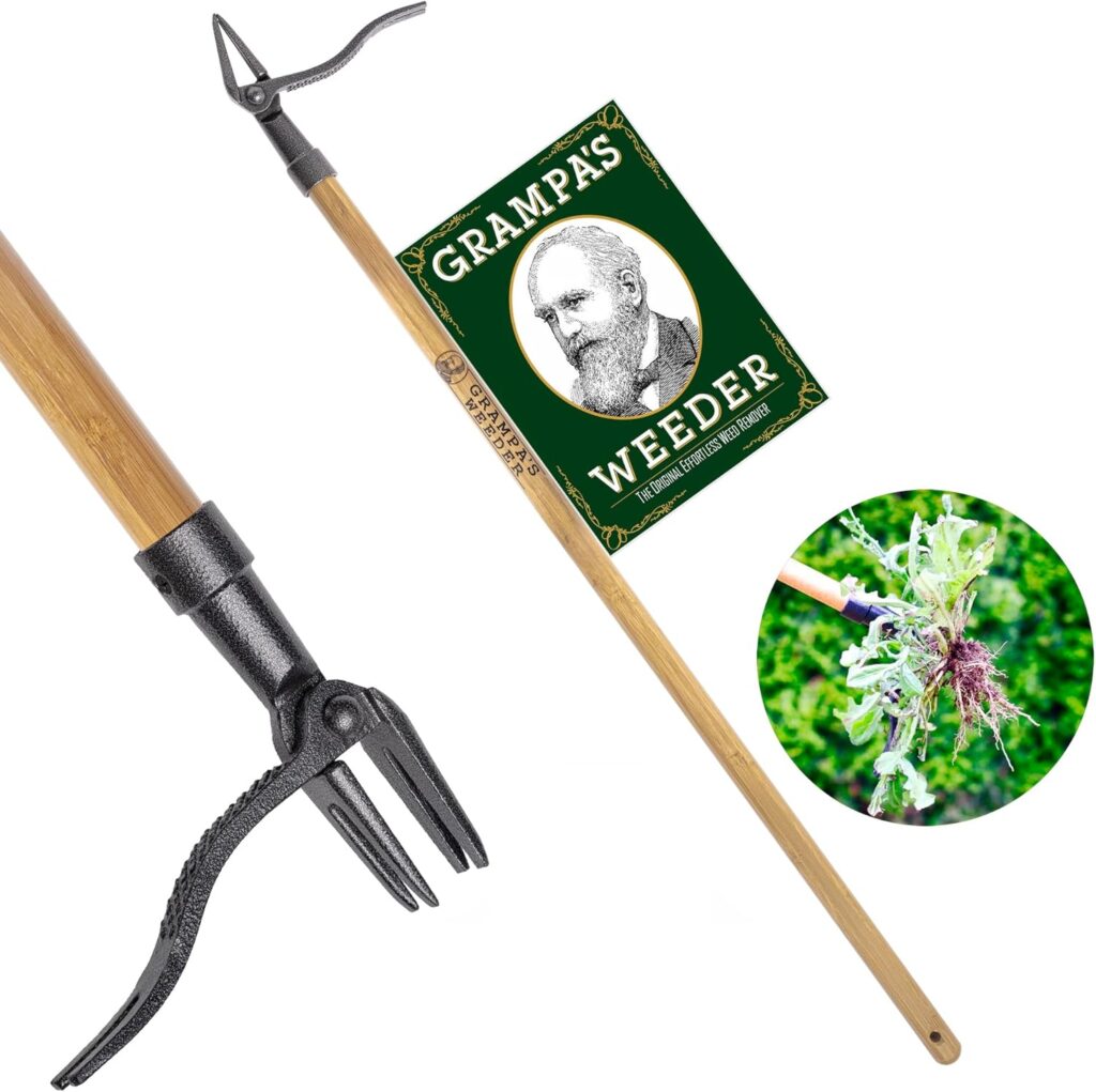 Grampa's Weeder - The Original Stand Up Weed Puller Tool with Long Handle ShoppingExclusives.com