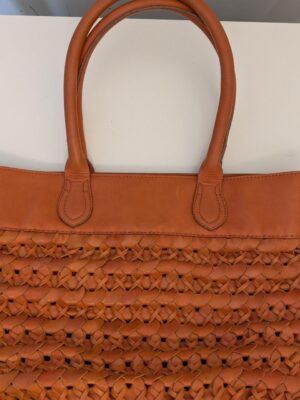 SE Frye Woven Leather Tote