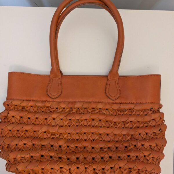SE Frye Woven Leather Tote