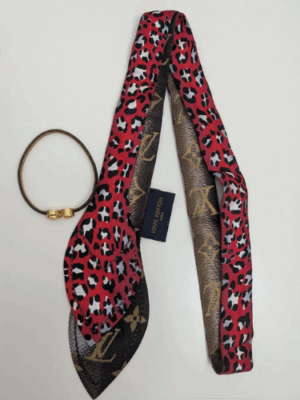 SE Louis Vuitton Monogram Bracelet + Bandeau Set