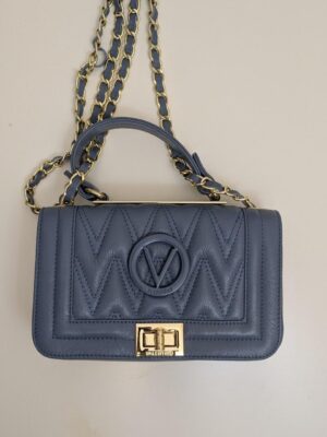 SE Valentino Quilted Blue Crossbody Bag