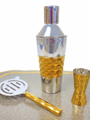 Truro Gold Shaker:Strainer:Jigger Set