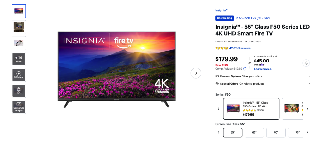 Insignia™ - 55" Class F50 Series LED 4K UHD Smart Fire TV