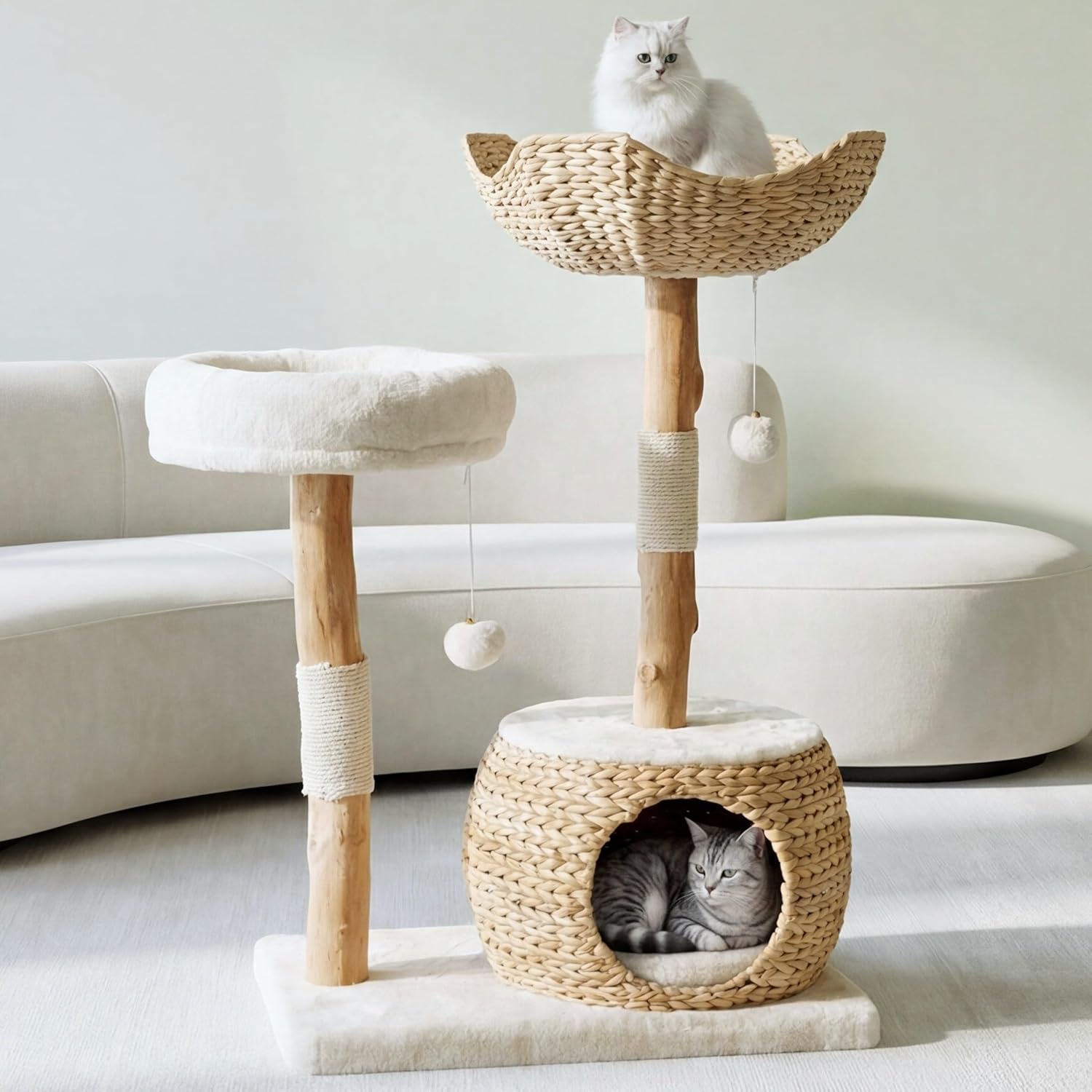 Leo & Lexi Modern Cat Tree Tower with Cave
