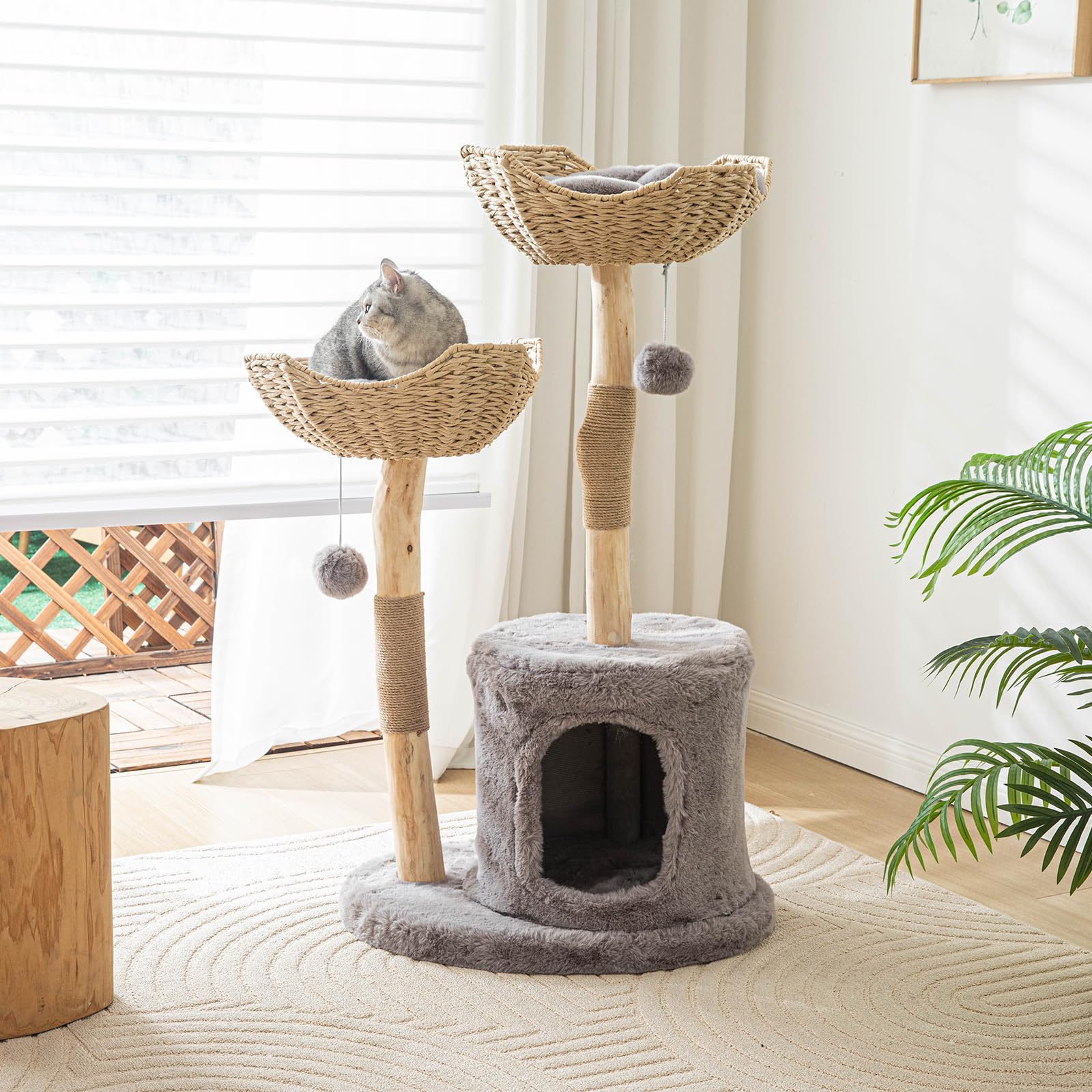 PISARRY Modern Cat Tree Tower