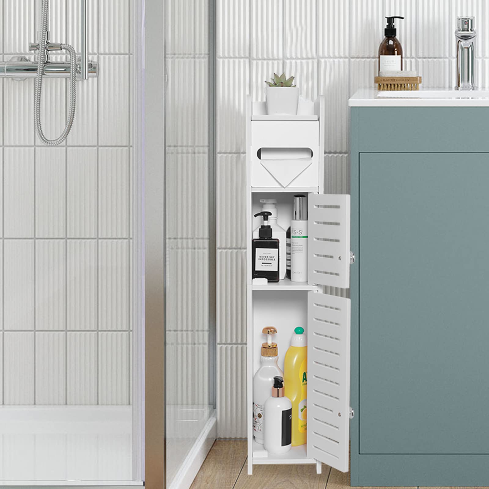 TUOXINEM Slim Bathroom Cabinet