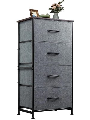 WLIVE Fabric Dresser Wood Top